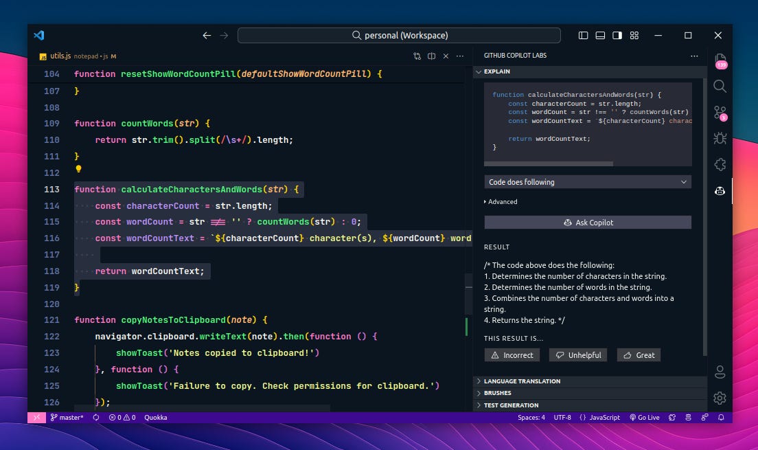 A programmer copilot tool.