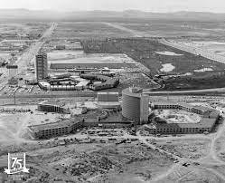 Yesterday in America - Las Vegas Strip in 1966 Looking south with the  nearly completed Caesars Palace and the Dunes with its golf course behind  it. Shop over 10,000 old school t-shirts,