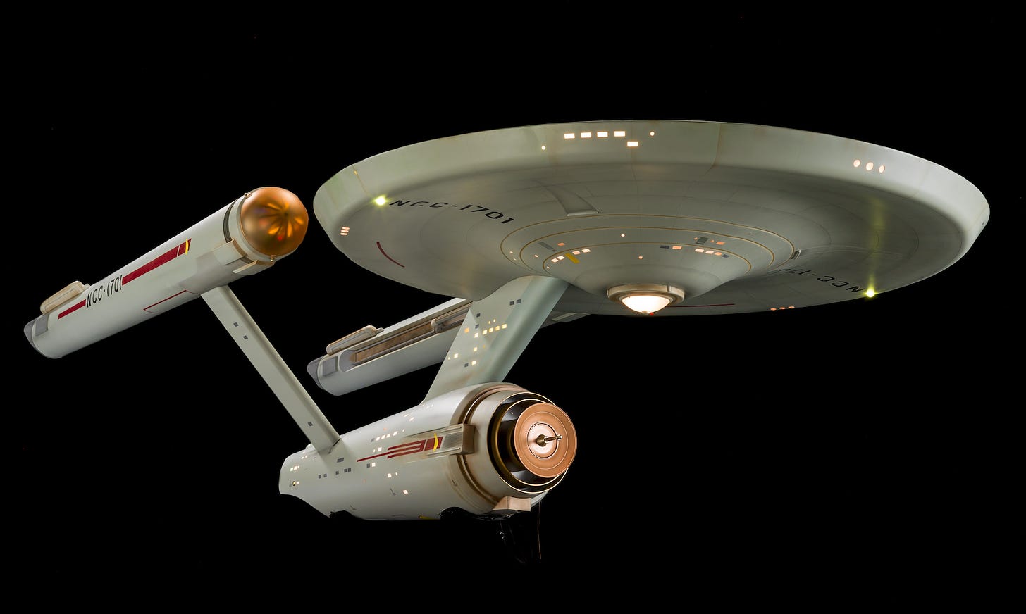 The starship USS Enterprise from Star Trek