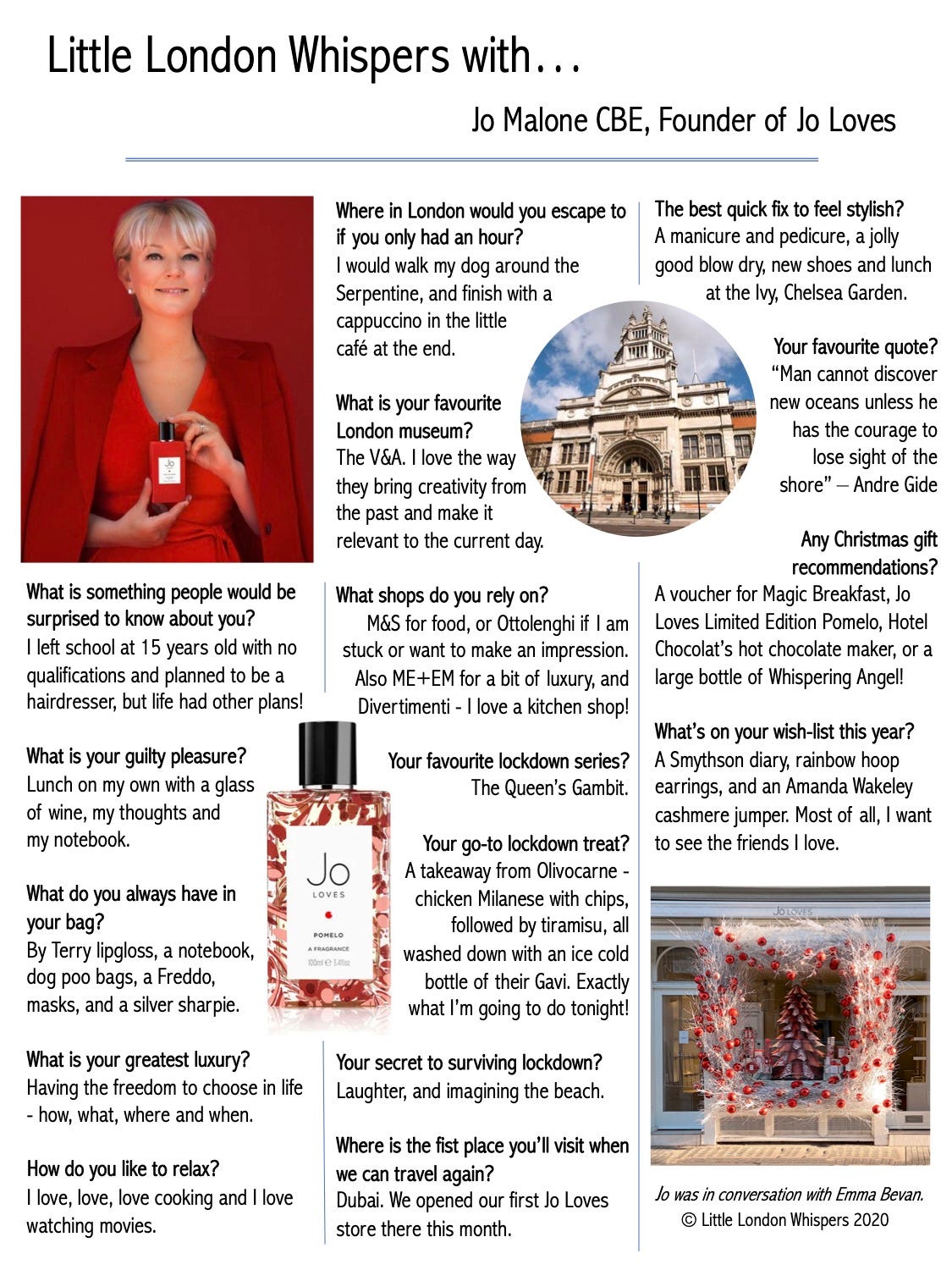 Little London Whispers with Jo Malone CBE