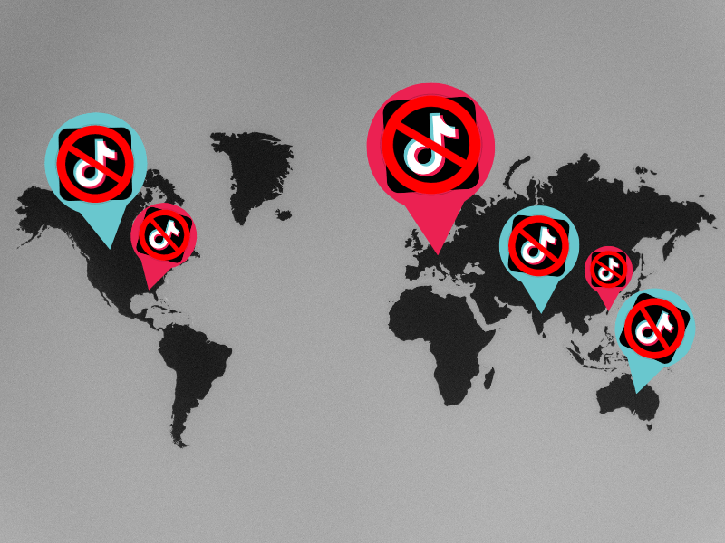 Where TikTok is banned globally - Interhacktives