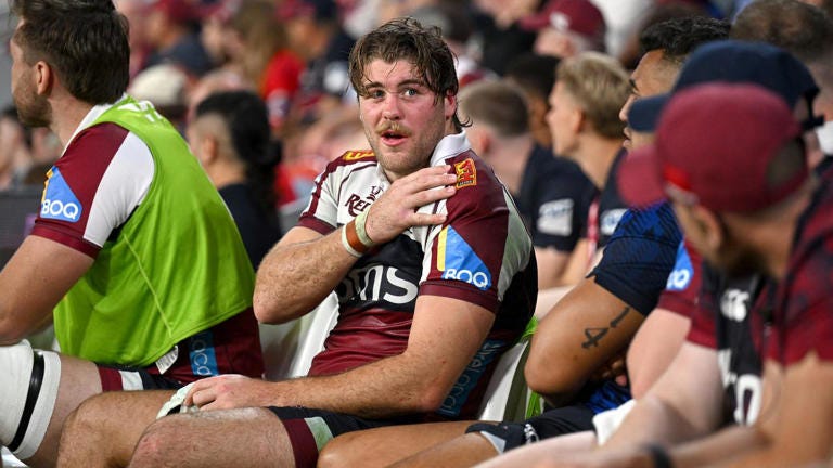 The Reds and Wallabies will hope Fraser McReight's shoulder injury is not serious. (Dave Hunt/AAP PHOTOS)