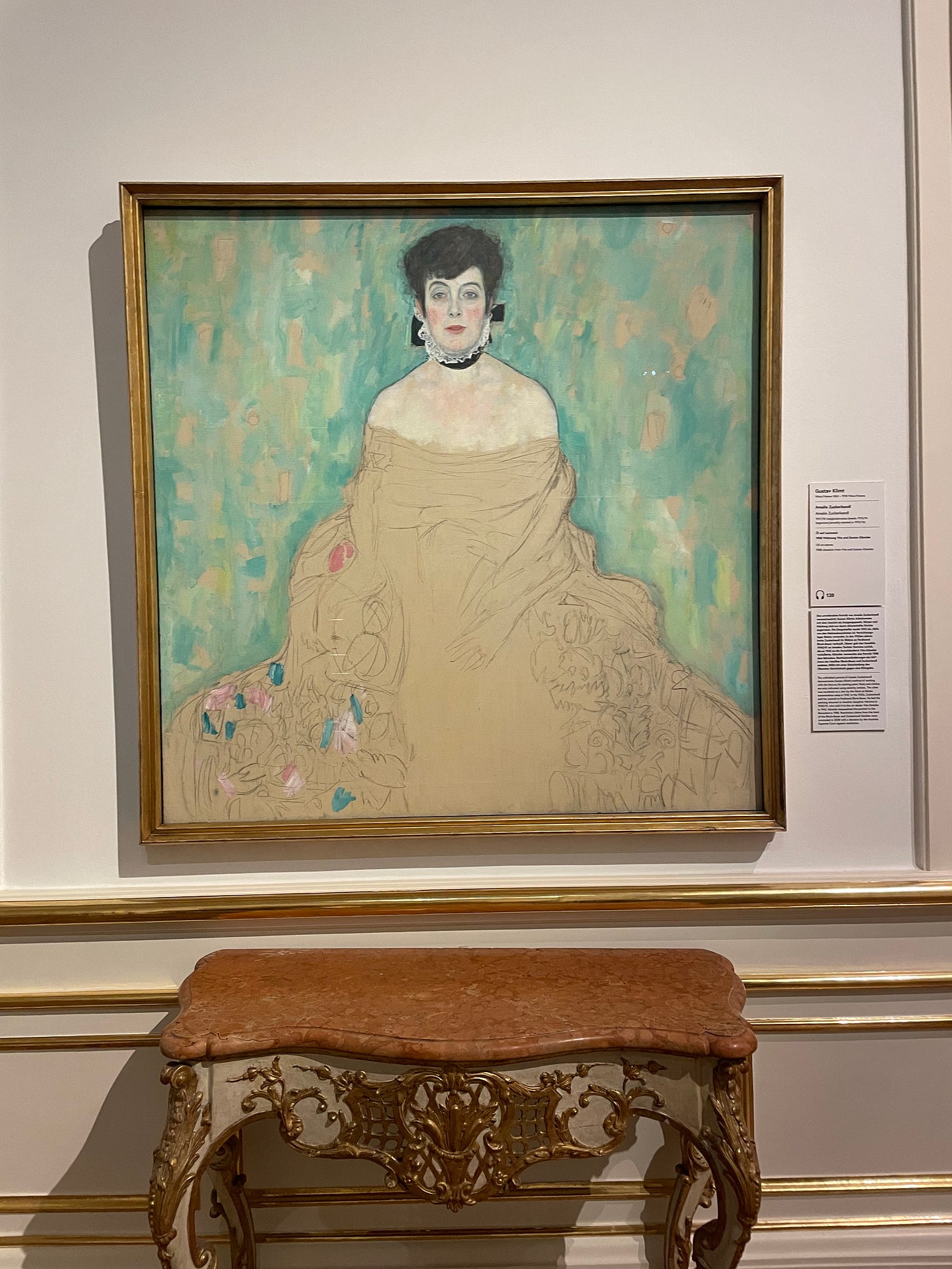 Gustav Klimt, Amalie Zuckerkandl, 1917 - 1918, Oil on canvas, Belvedere Museum, VIenna, Austria, Image courtesy of @lolynchwemple