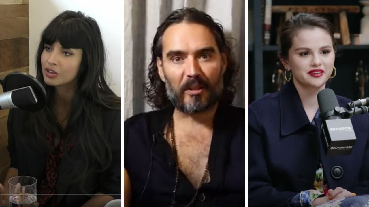 Jameela Jamil, Russell Brand, Selena Gomez