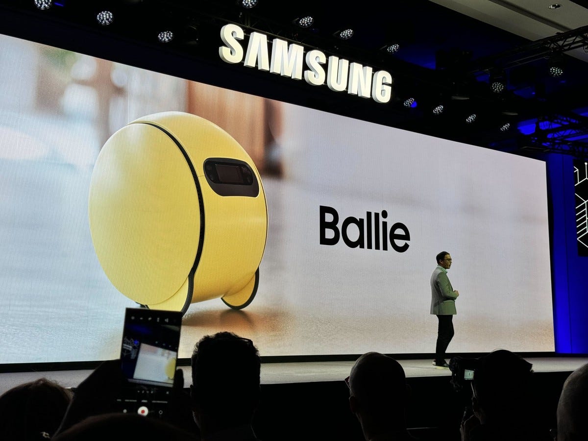 Samsung apresenta avanços em IA e traz de volta robô 'Ballie'