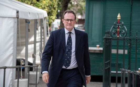Mr Tugendhat condemned Russia's 'vile and illegal invasion of Ukraine' during the meeting - Julian Simmonds for The Telegraph