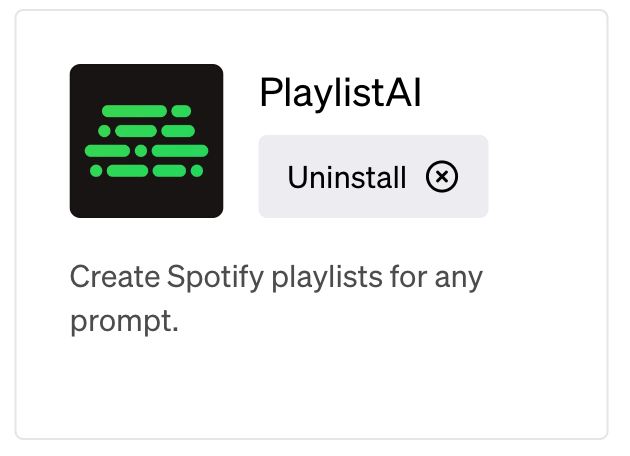 PlaylistAI - ChatGPT Plugins