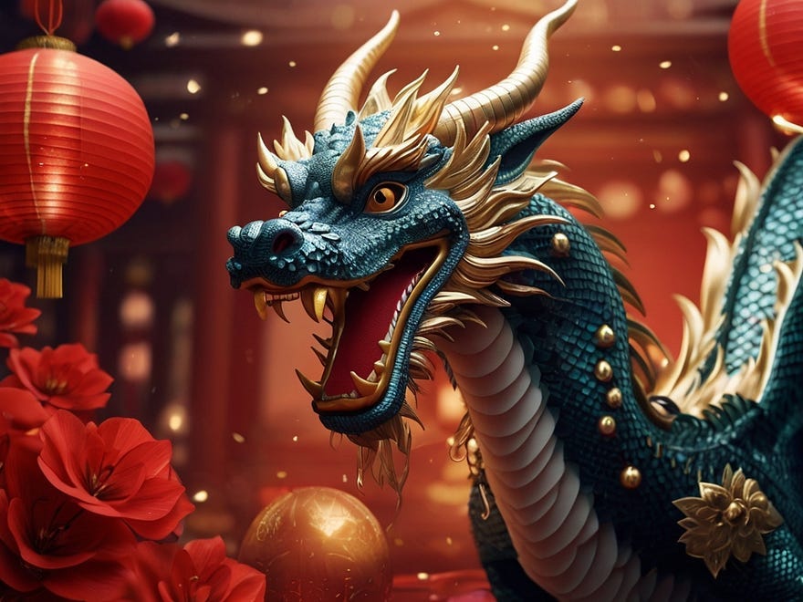 The Wood Dragon of the Chinese New Year 2024.