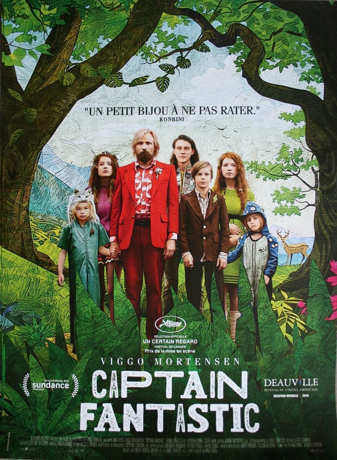 Captain Fantastic Cartel Cine Plegable Movie Póster Mate Ross Viggo  Mortensen | eBay