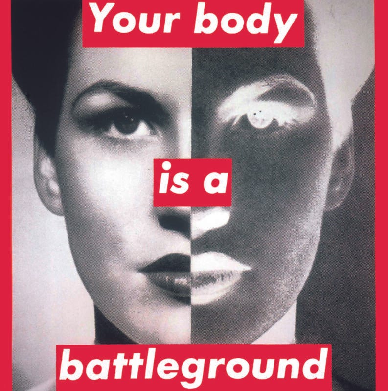 Barbara Kruger | Untitled (Your body is a battleground) (1989) | Artsy