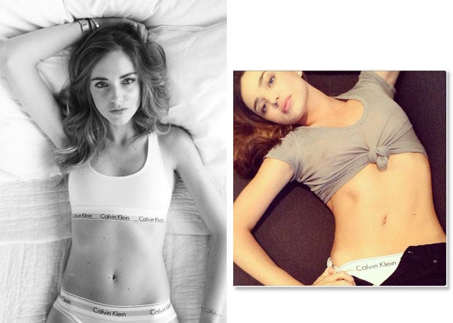 Miranda Kerr e Chiara Ferragni aderem a campanha "My Calvin" - Harper's  Bazaar » Moda, beleza e estilo de vida em um só site