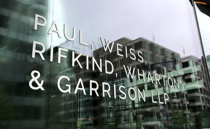 Paul, Weiss law firm caves, so does Trump, sort of