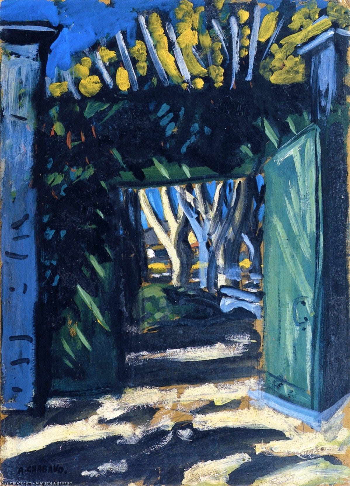 The Green Gate, 1909 by Auguste Chabaud (1882-1955, France) | Paintings Reproductions Auguste Chabaud | ArtsDot.com