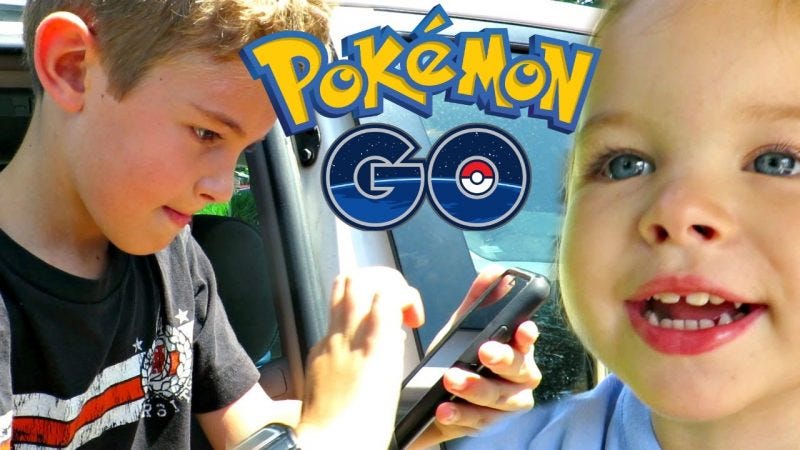 kids will play pokemon go outside