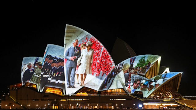 A royal welcome: King Charles projected onto Sydney Opera House - see  stunning video | HELLO!