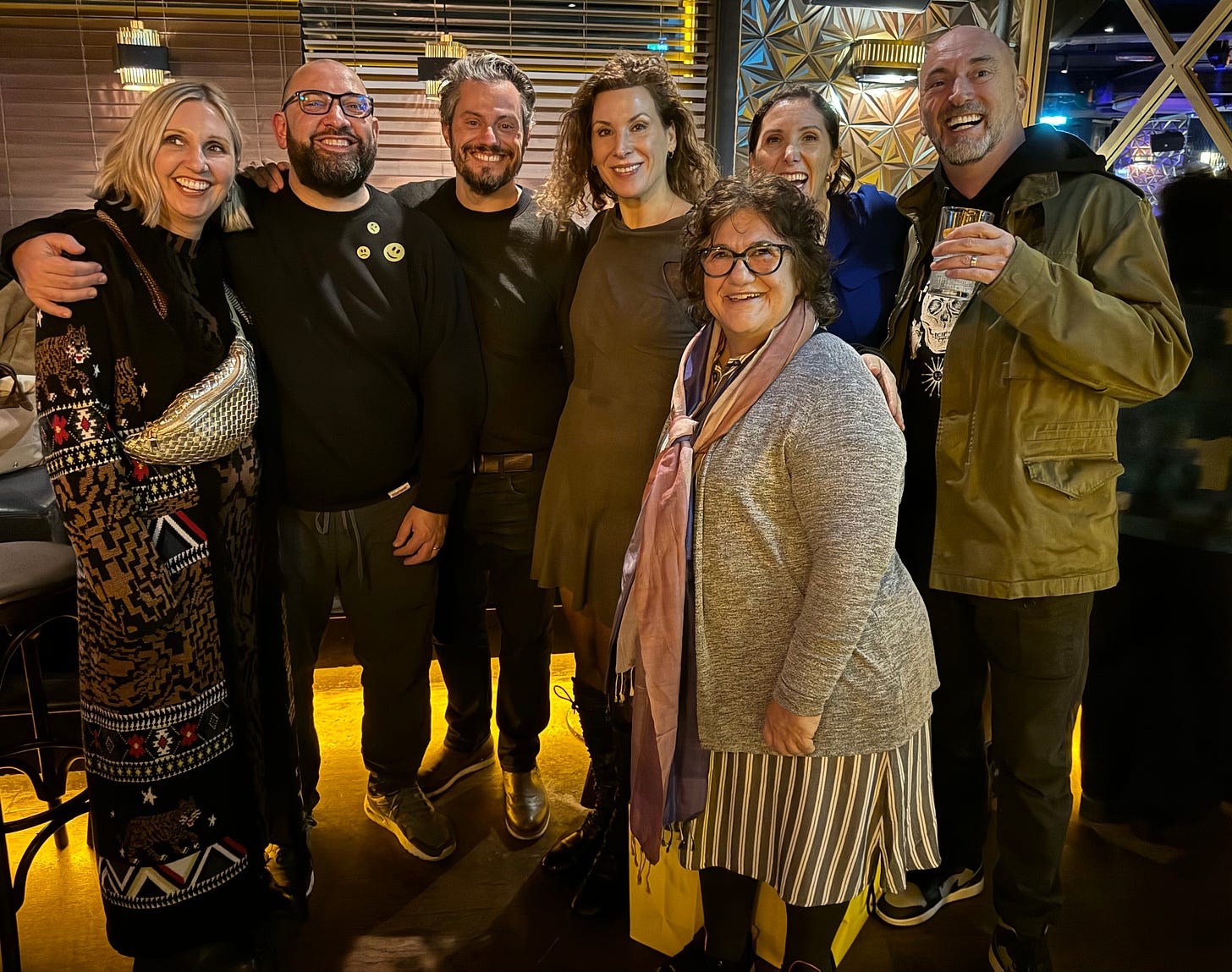 Humans from the UK, USA, Croatia and Brazil meeting up socially in London