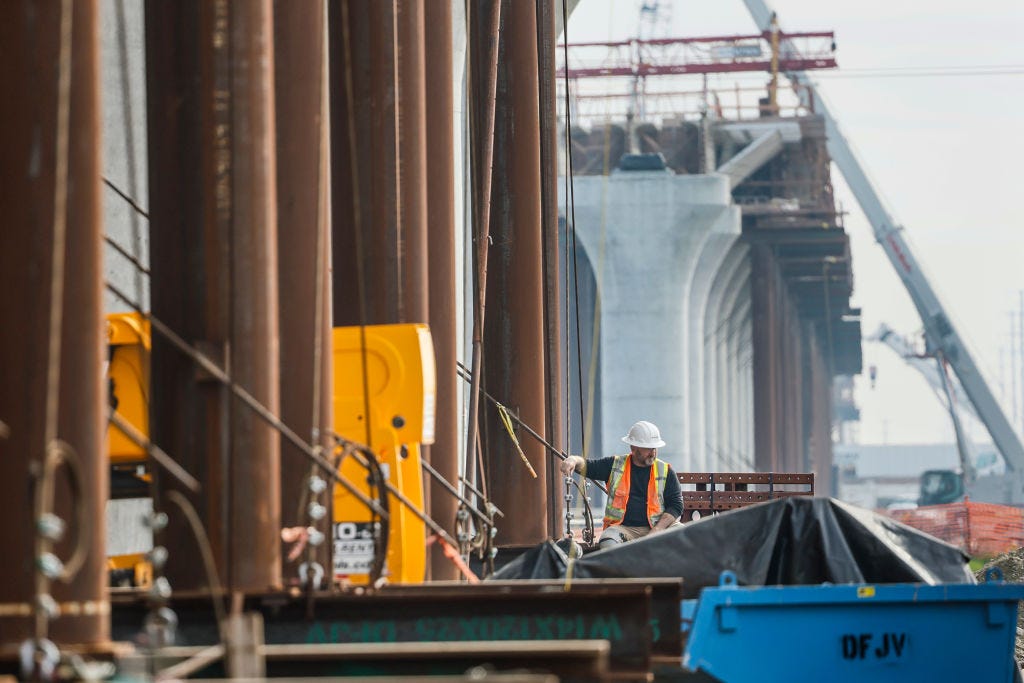 California's high-speed rail system, under construction.
