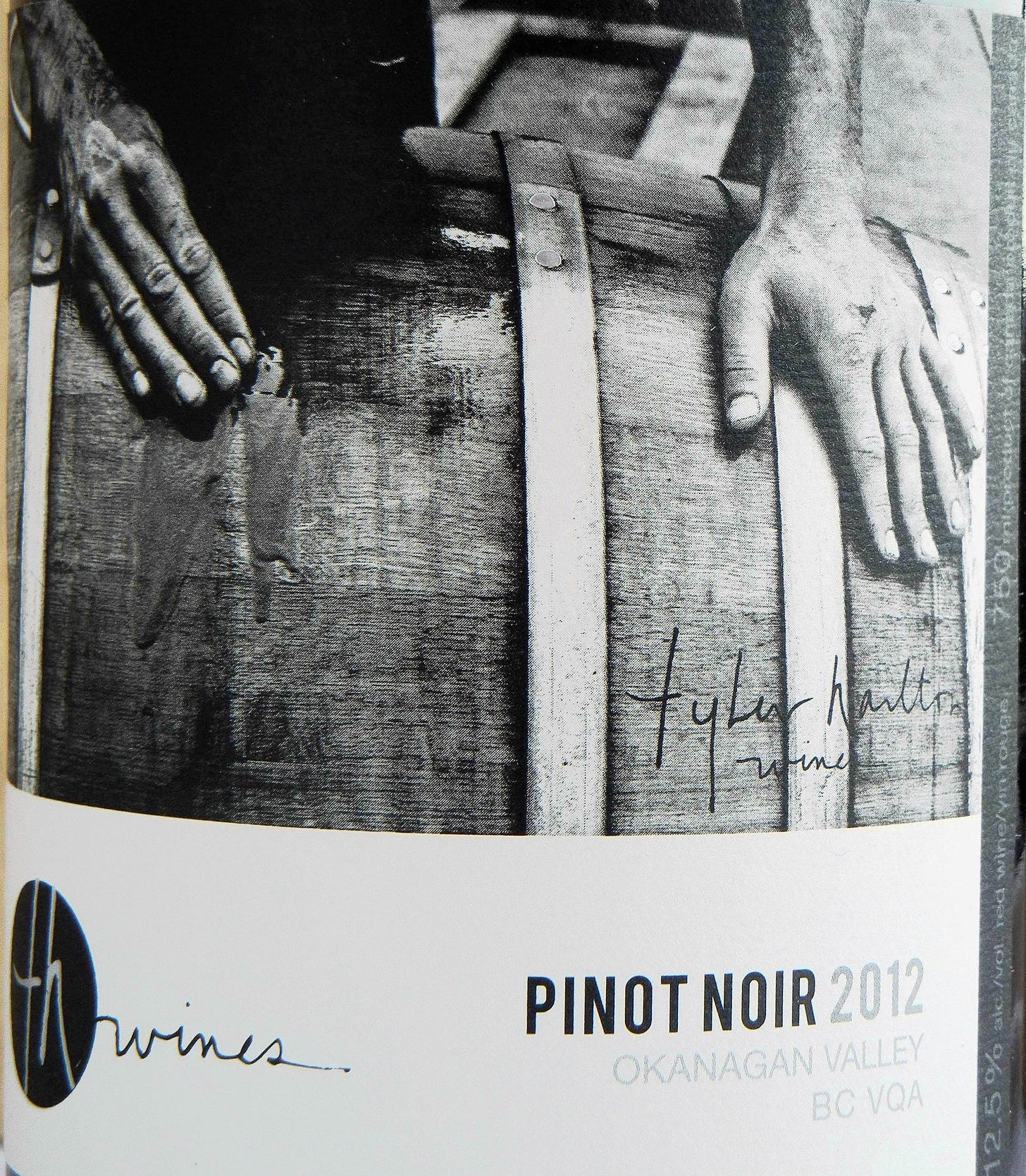 Tyler Harlton Pinot Noir 2012 Label - BC Pinot Noir Tasting Review 18