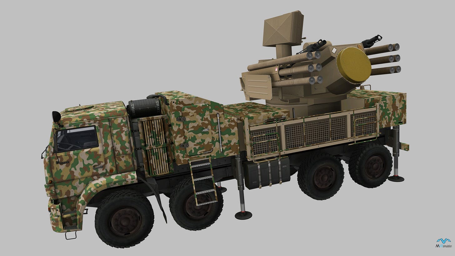 Pantsir Air Defence System Featured Model | MVRsimulation