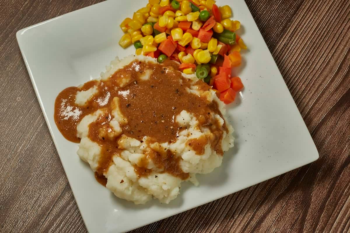 mashed potatoes and my best vegan gravy