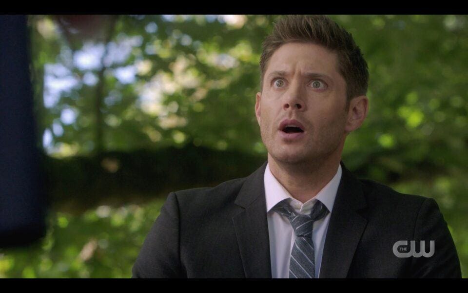 SPN Dean Winchester reacts to vampire mimes Finale