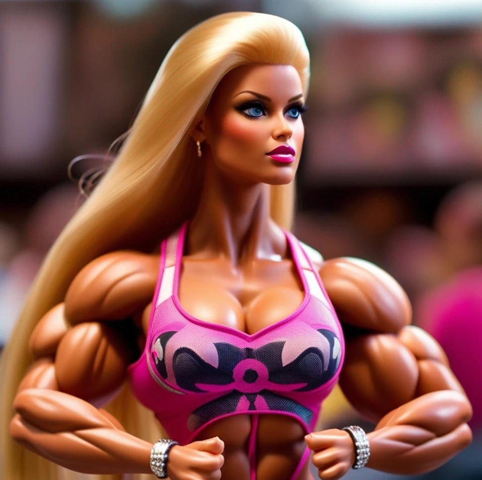 r/weirddalle - Steroids Barbie