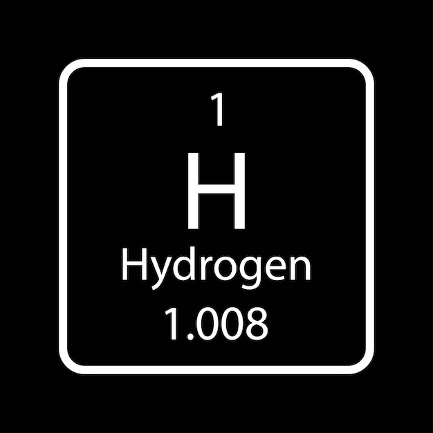 Premium Vector | Hydrogen symbol Chemical element of the periodic table  Vector illustration