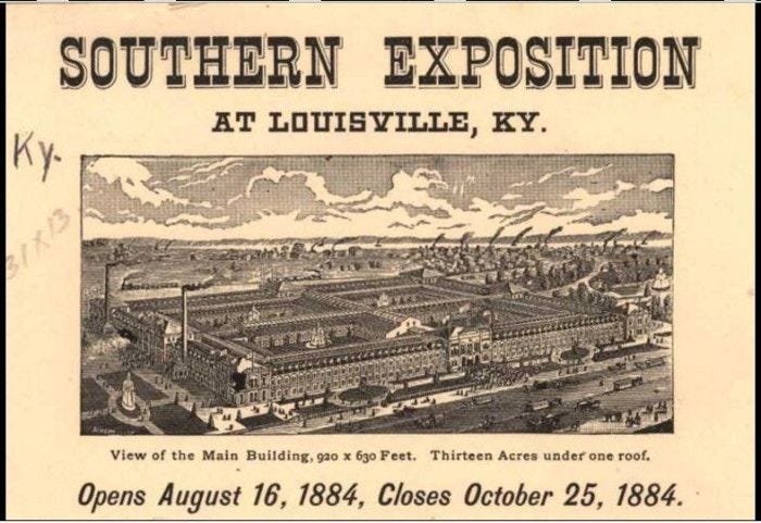 an advertisement for the southern exposition at louisville, ky