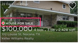 Zillow item cell