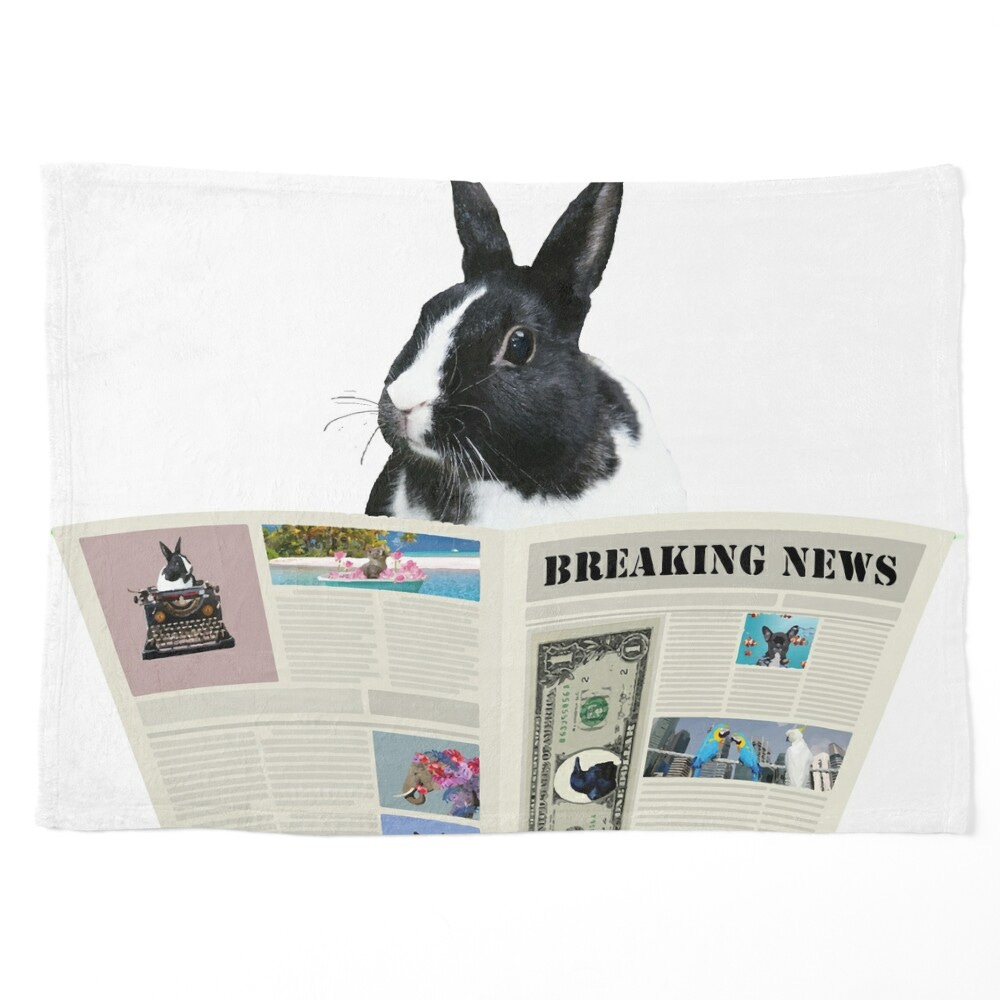Newspaper Breaking News Bunny Rabbit - Author Journalist" Art Board Print  by Move-Art | Redbubble