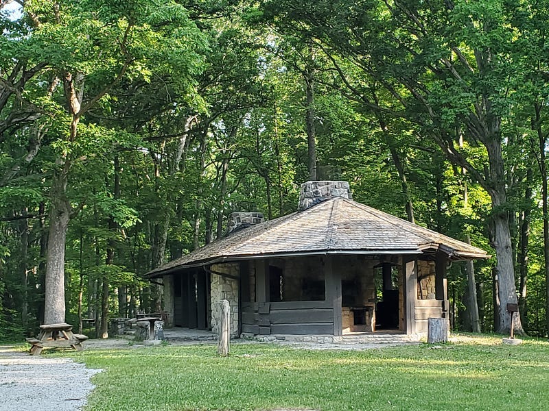 A shelter at Salamonie River State Park.