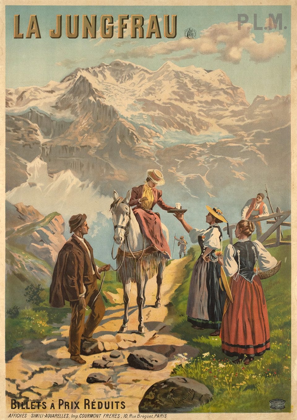 Vintage poster – La Jungfrau, P.L.M.Billets à prix réduits – Galerie 1 2 3