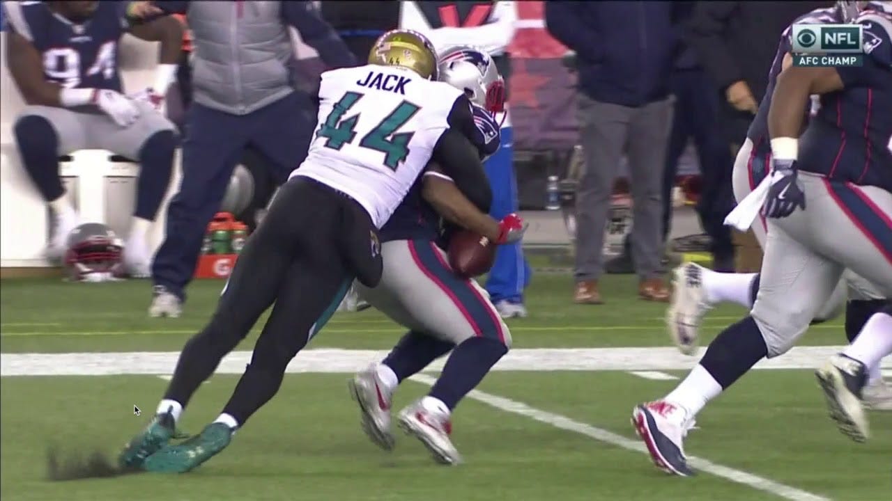 Myles Jack forces fumble and recovers: Patriots vs Jaguars AFC ...