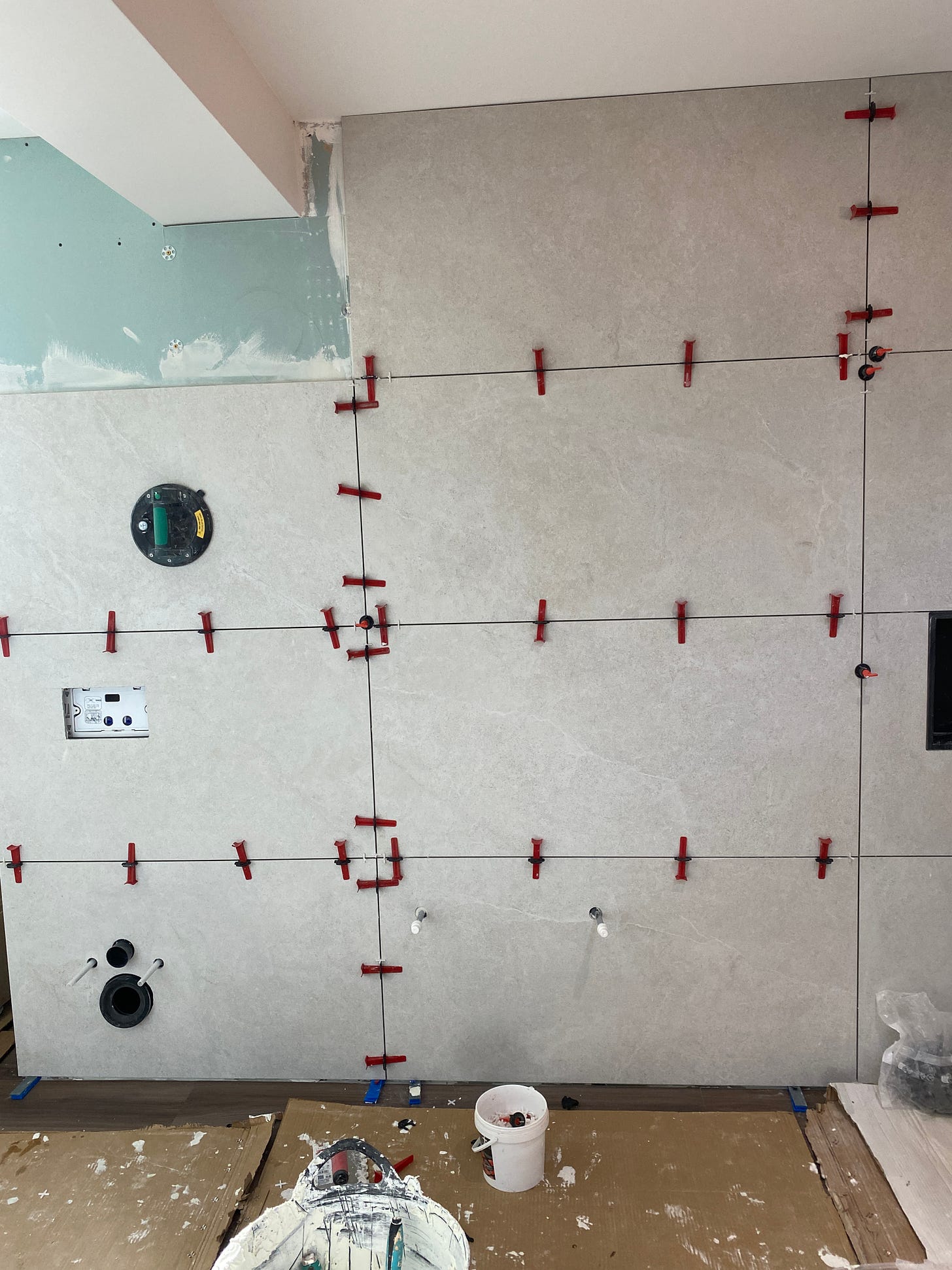 part tiled wall