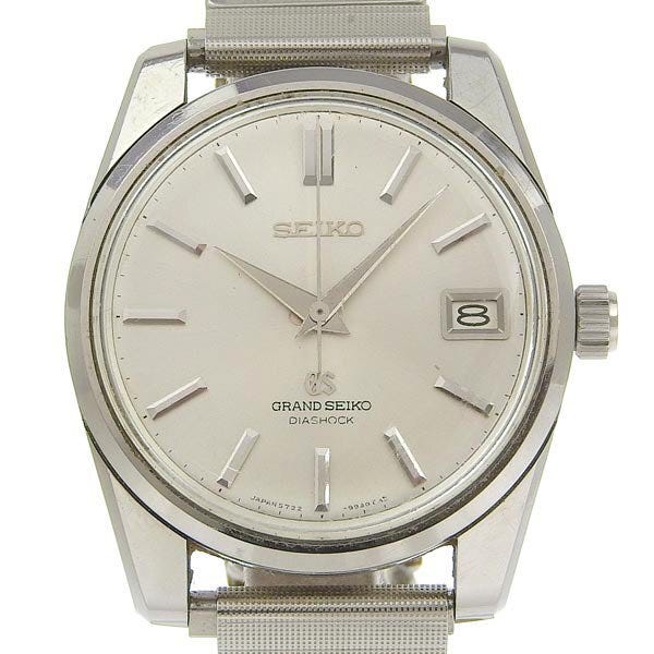 1 yen Working Seiko SEIKO 5722-9990 Manual Winding Grand Seiko Silver Dial SS x SS Men's Watch