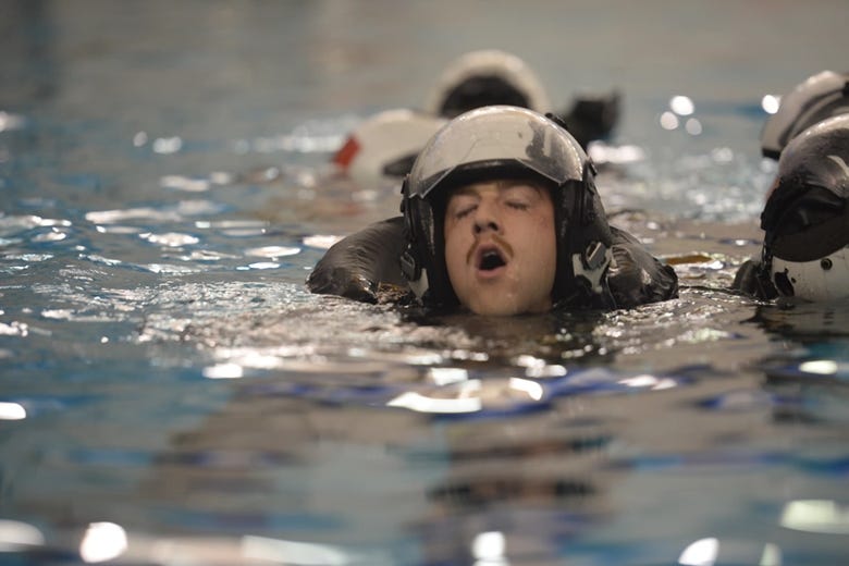 A person in a helmet swimming in water

AI-generated content may be incorrect.