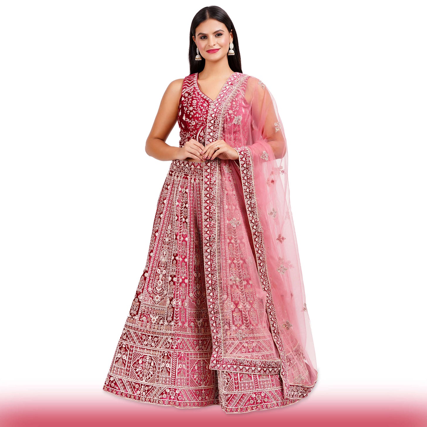 Radiant Red Velvet Lehenga Radiant Red Velvet Lehenga