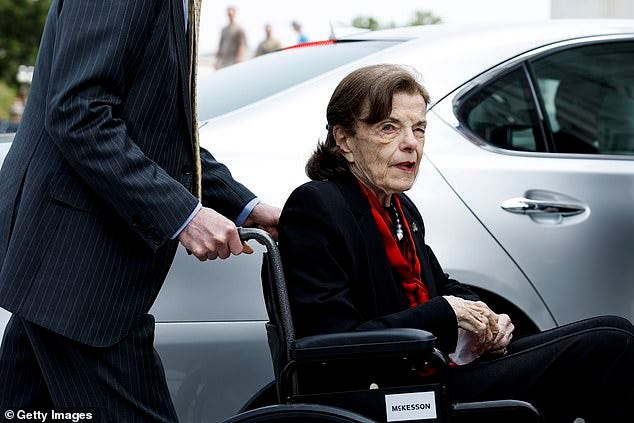 Sen. Dianne Feinstein arrives at the U.S. Capitol Building
