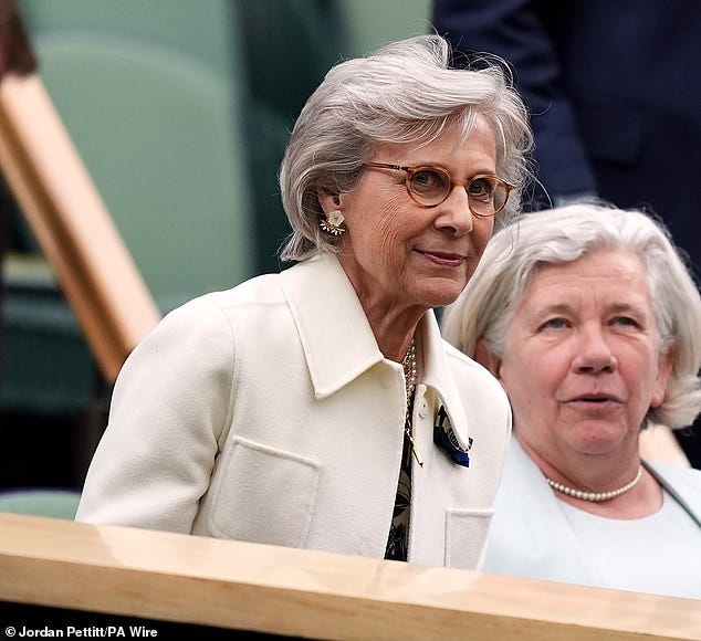 Who's who in the royal box at Wimbledon? Day three is attended by tennis  star Maria Sharapova, former PM Theresa May and the Duchess of Gloucester |  Daily Mail Online
