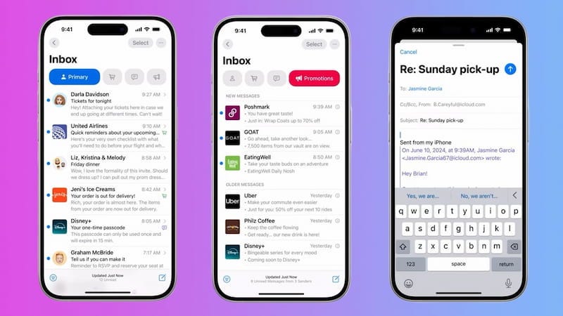 Nuevas funciones en el inbox del Apple iOs 18
