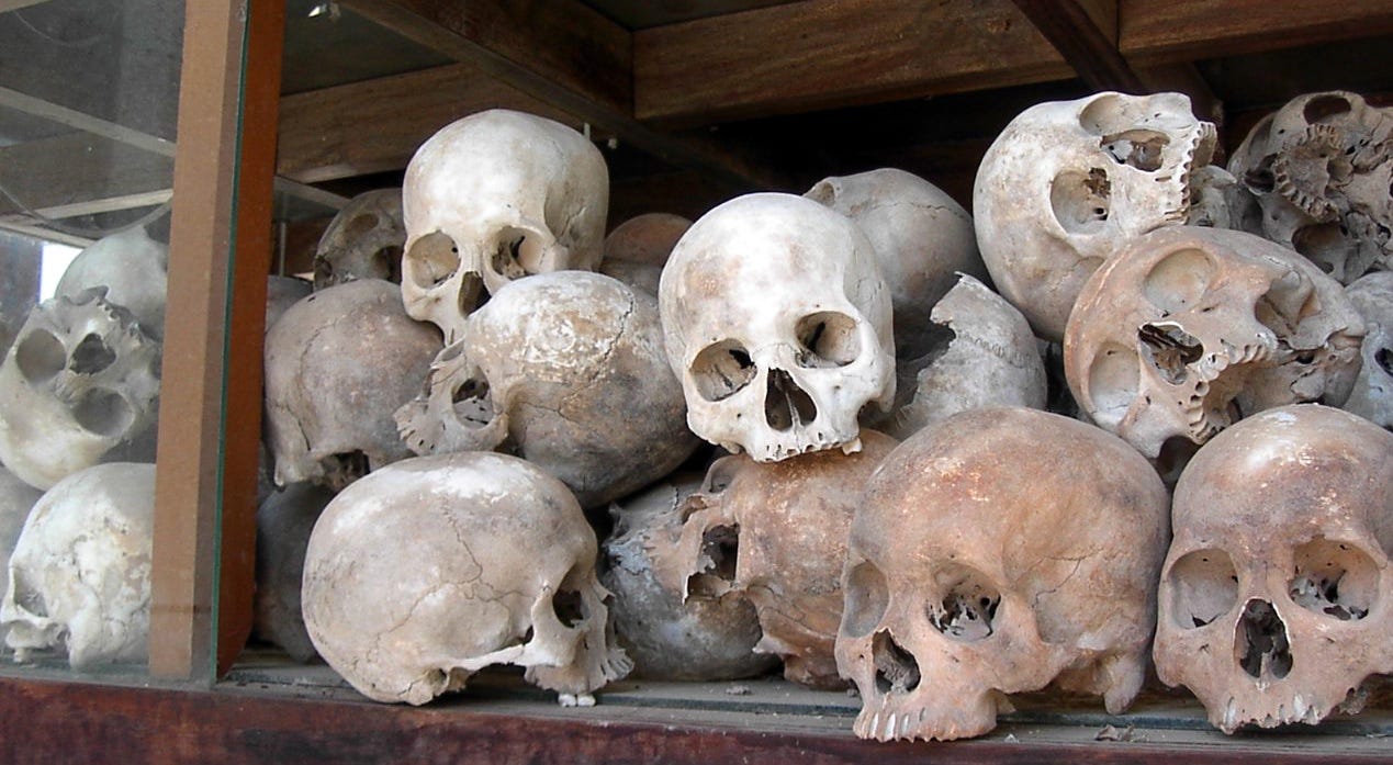 Skulls of victims of the Khmer Rouge Skulls of victims of the Khmer Rouge
