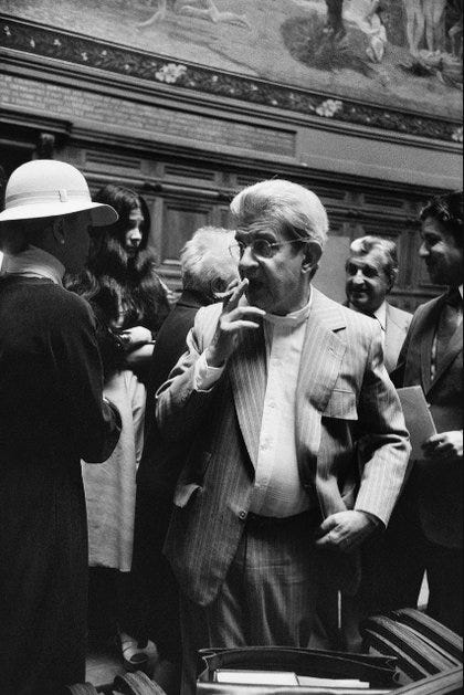 Jacques Lacan à l'issue d'un de ses séminaires Jacques Lacan à l'issue d'un de ses séminaires