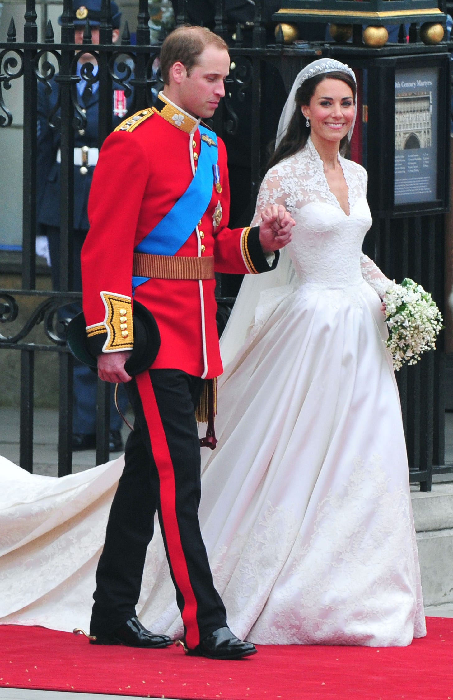 kate middleton and prince william on their wedding day