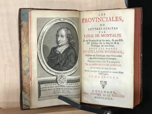 1739 Les Provincials Lettres Ecrites des Louis de Montalte Blaise Pascal 4 vol - Picture 6 of 10