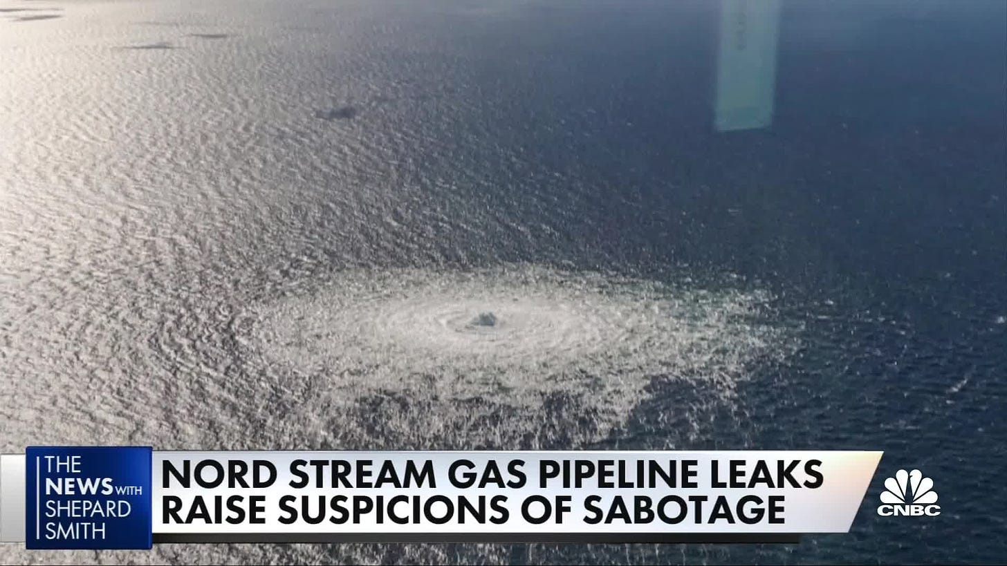 Russia: Sabotage suspected after leaks found on Nord Stream pipelines
