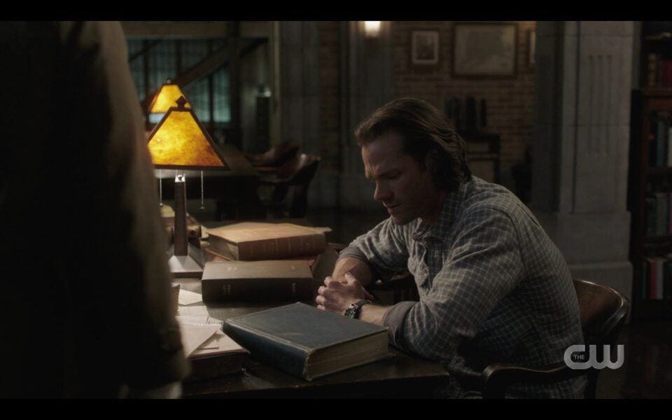 Sam Winchester frustrated with Chucks death book SPN Unity