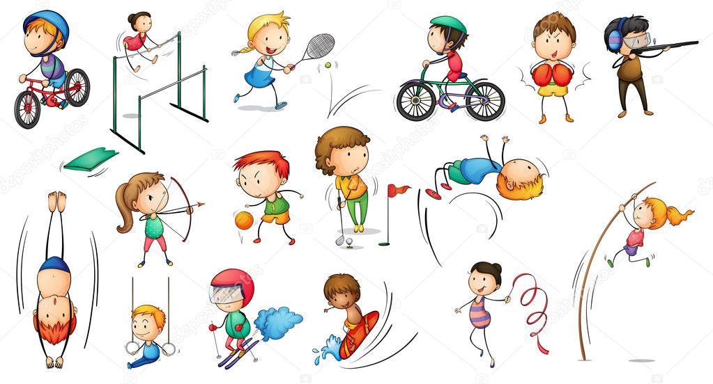 Different sports activities Stock Vector Image by ©interactimages #23032446