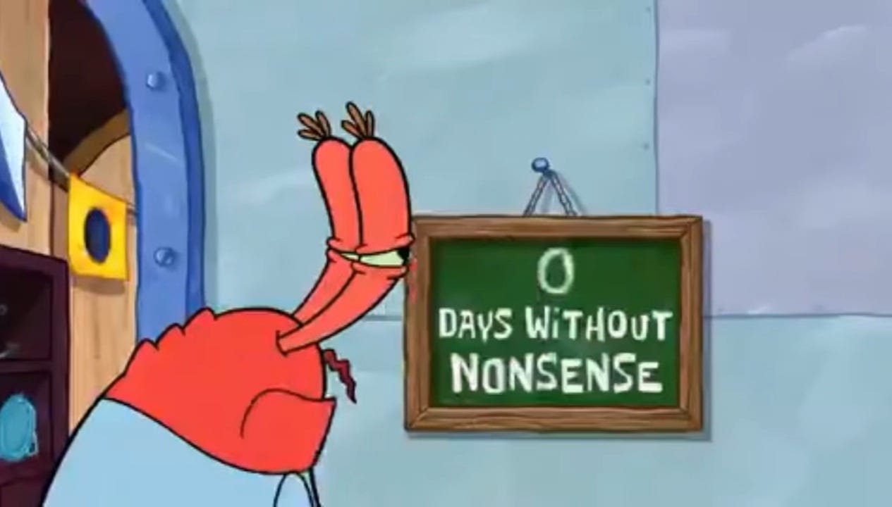 0 Days without nonsense Blank Meme Template