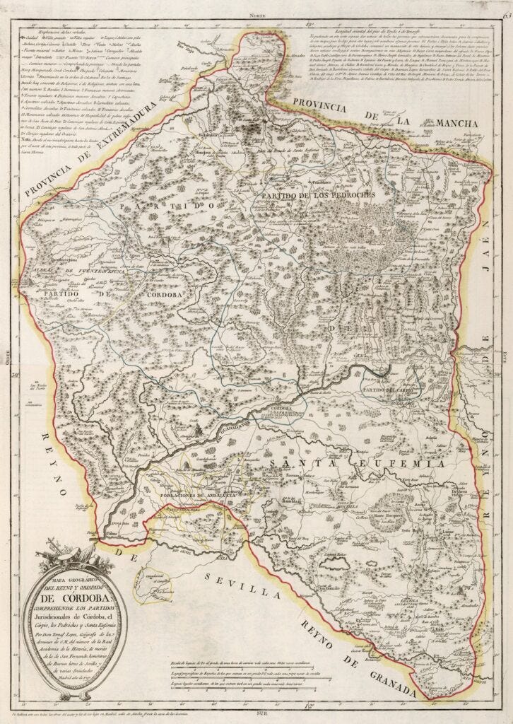 Mapa del Reino de Córdoba (1797)