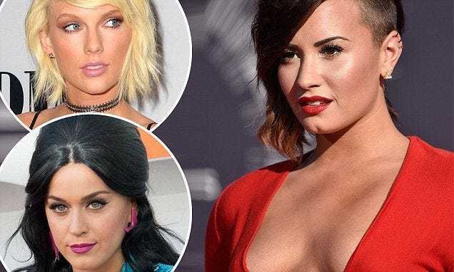 demi lovato takes on taylor swift for katy perry